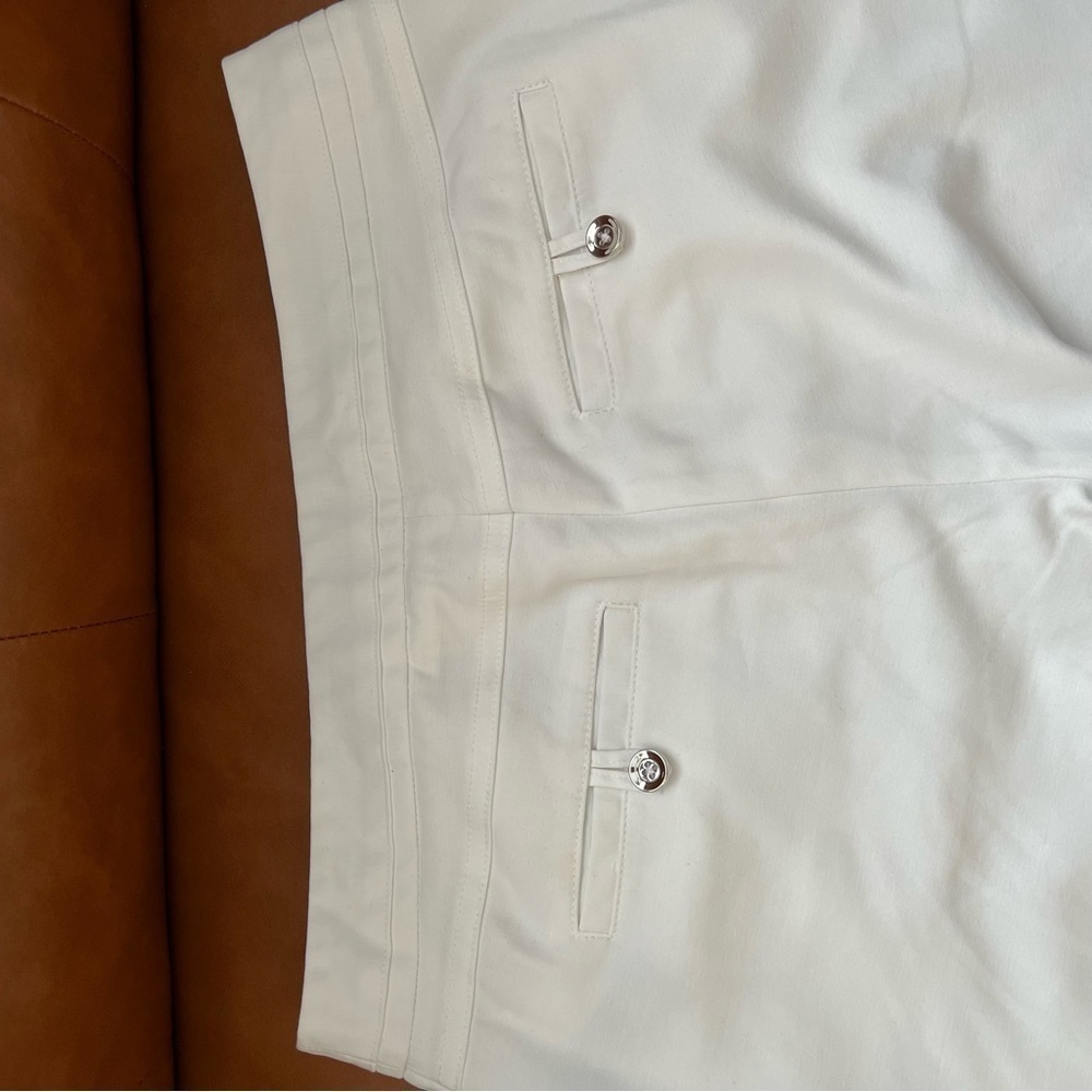 Rafaella Curvy White Straight Leg Trouser Pants Size 6 Sailor Nautical Coastal - Picture 14 of 14